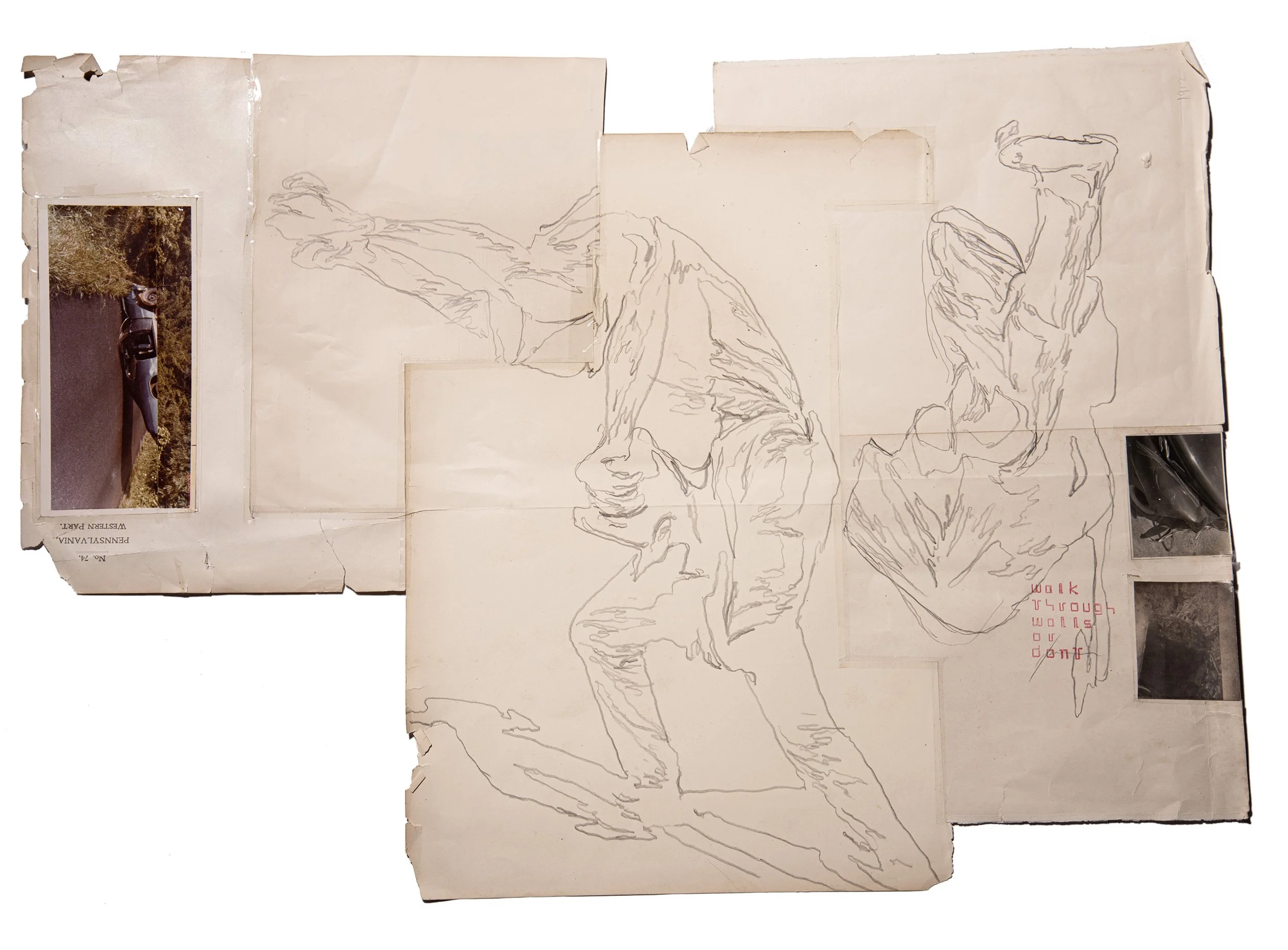 PHIL HALE  WALK THROUGH WALLS OR DON'T (04)  Graphite on antique prints, photograph 28 x 28 inches (approx.) 71.1 x 71.1 centimeters (approx.)   $4000   INQUIRE →  