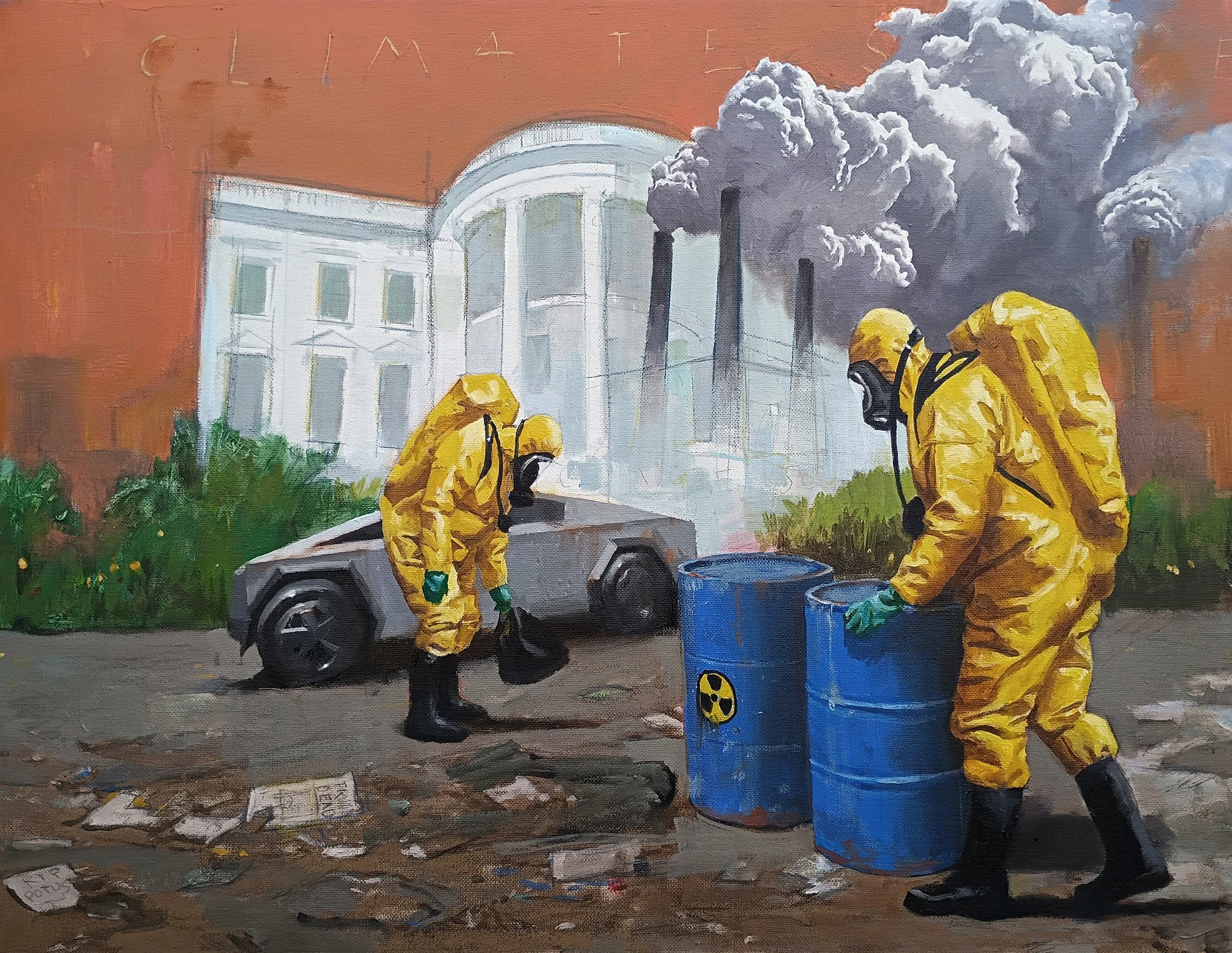  ADAM CALDWELL  CLIMATE SCIENCE Oil on canvas 18 x 24 inches 45.7 x 61 centimeters  SOLD  