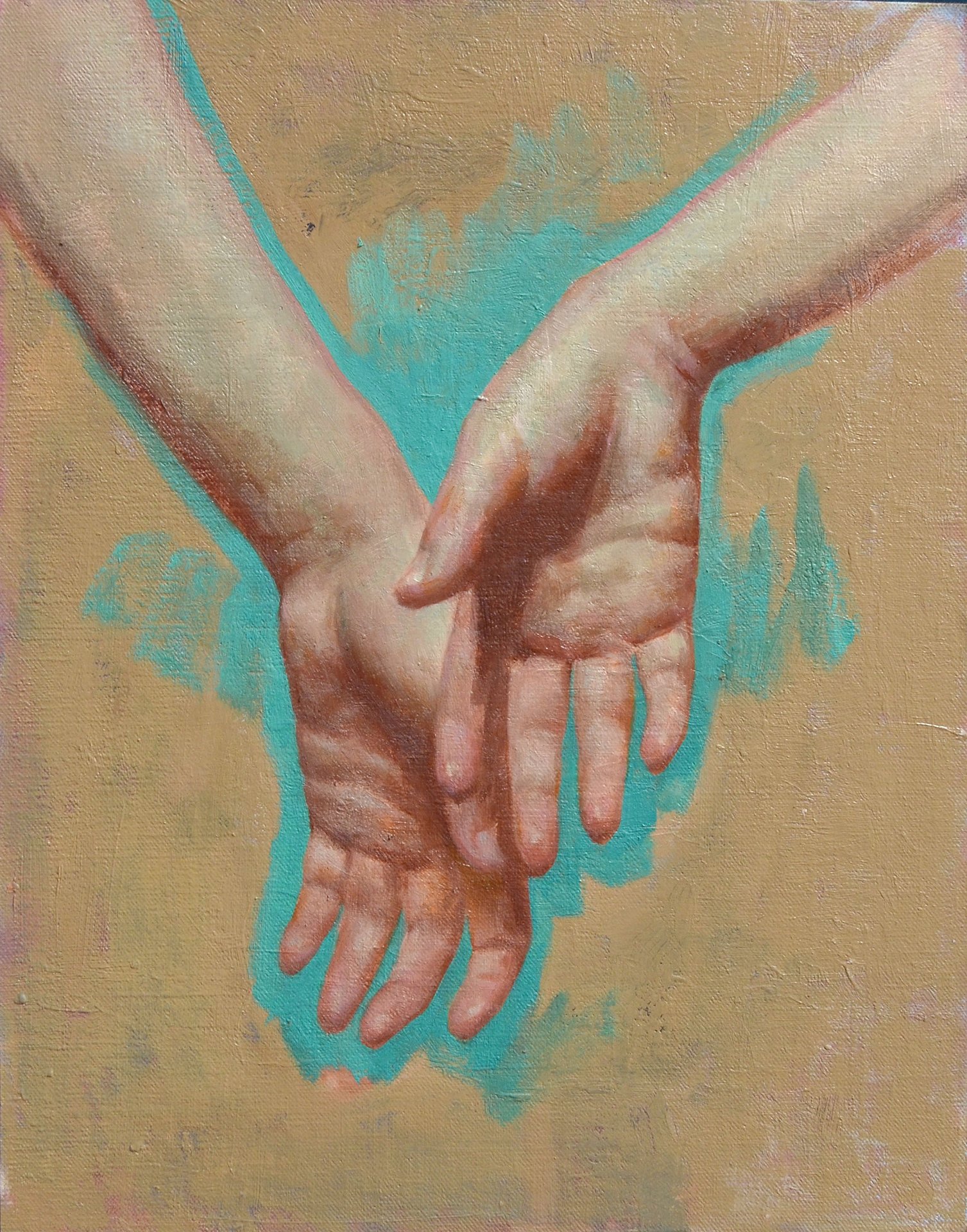 AINA CLOTAS  SUSPENSE  Oil on linen 35.5 x 27.9 inches 50.8 × 50.8 centimeters  $850   SOLD   