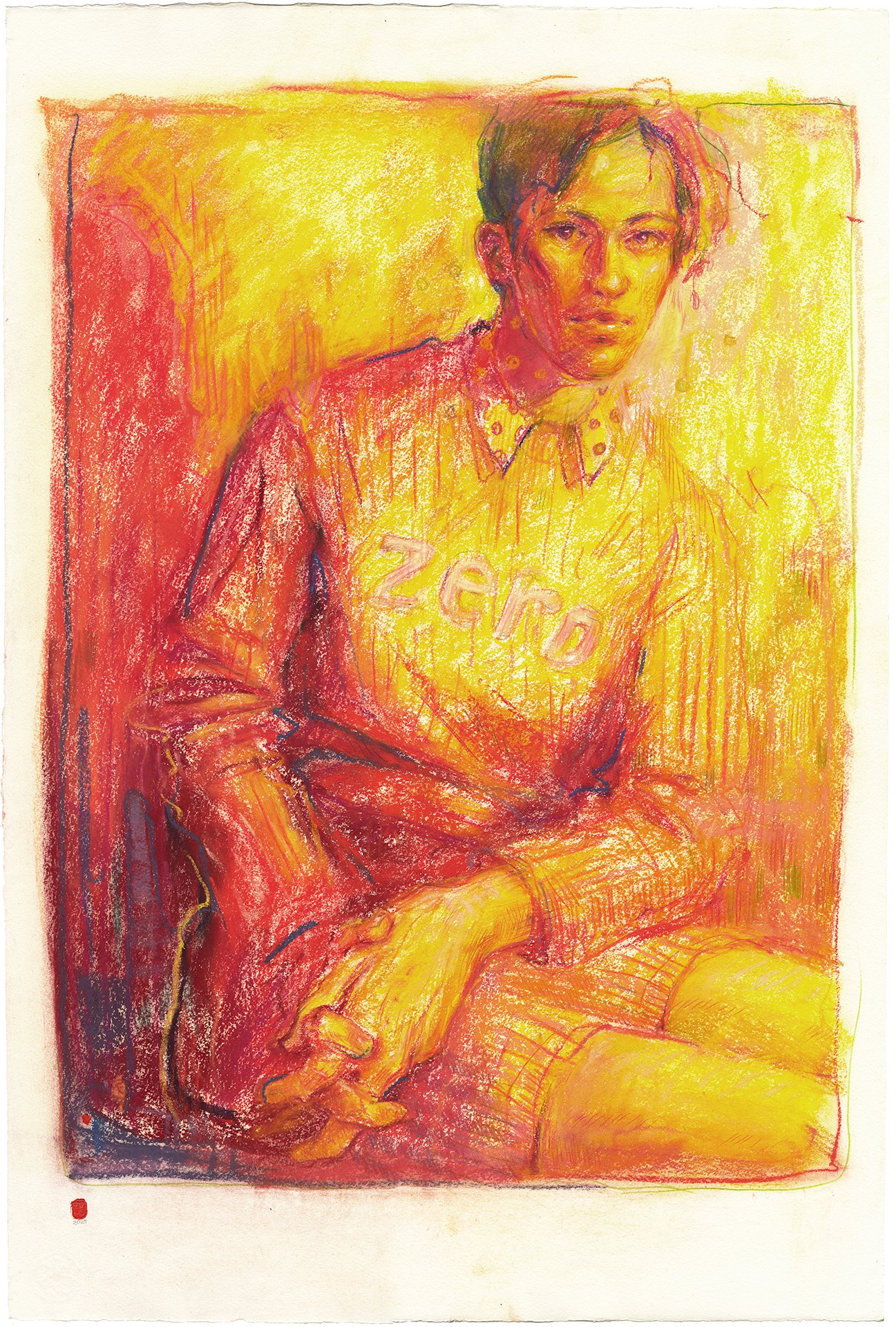 TANIA RIVILIS  YELLOW SCALE #2  Graphite and pastel on paper 31 x 21 inches 78.7 × 53.3 centimeters  $2900   INQUIRE →  
