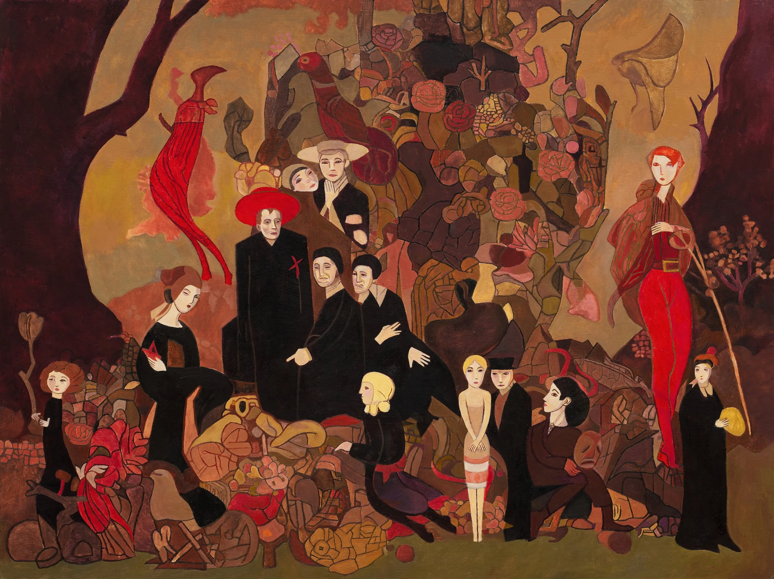 DAVID M. BALL  HIERARCHICAL  Oil on Birch Panel 30 x 40 inches 76.2 × 101.6 centimeters  $4000   INQUIRE →  