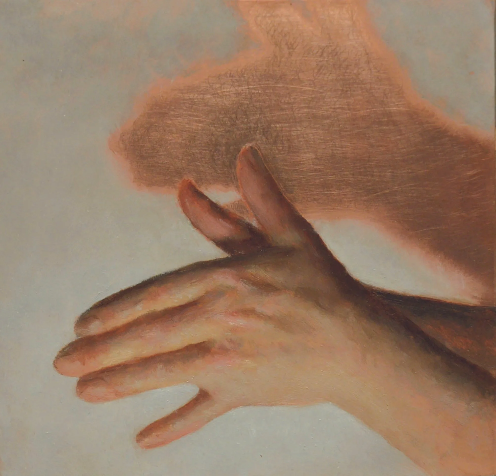 AINA CLOTAS  SHADOW #1  Oil on copper 15.5 x 5.5 inches 39.4 × 39.4 centimeters   SOLD   