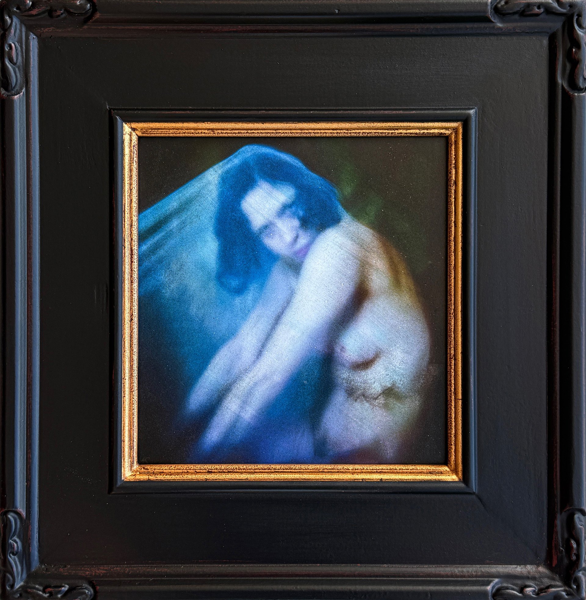 MICHAEL ASH SMITH  I BEG OF YOU - ALTTRENATE   Ink transfer and oil on arches paper in a custom wood frame 8 x 8 inches 20.3 x 20.3 centimeters  $800   INQUIRE →  