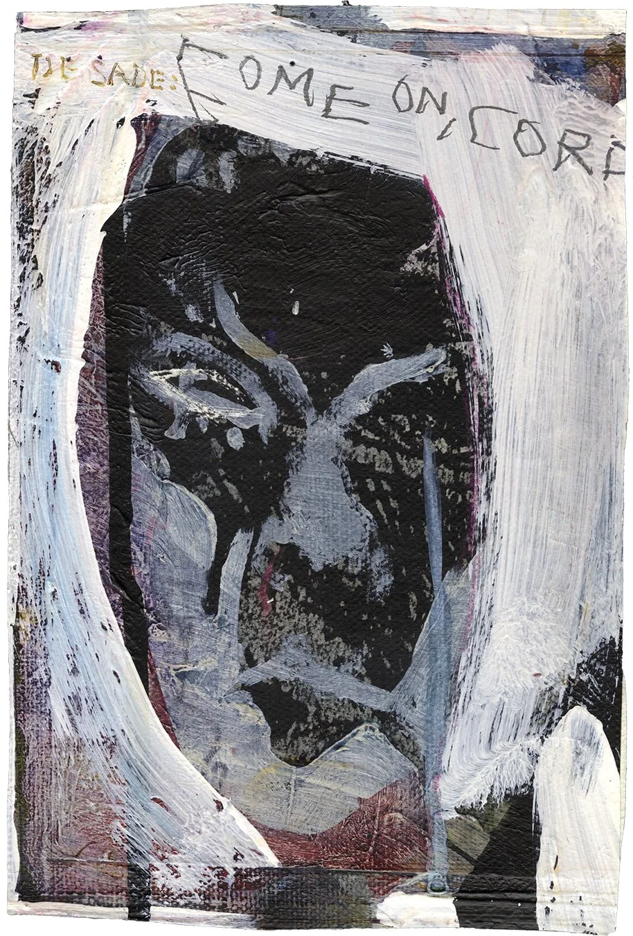 BARRON STOREY  FRAGMENT 31  Ink and acrylic on deconstructed canvas 9 x 5.7 inches (approx.)  $500   INQUIRE →