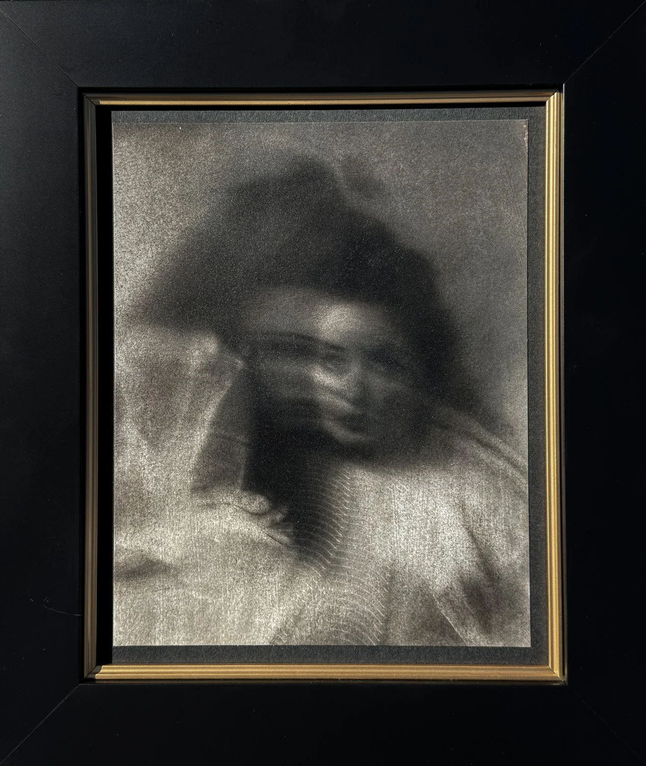 MICHAEL ASH SMITH  THE SADNESS OF LONGING - SIX  Ink transfer, oil, and barite on 300 GSM Arches paper 1O x 8 inches 25.4 × 2O.3 centimeters   SOLD   