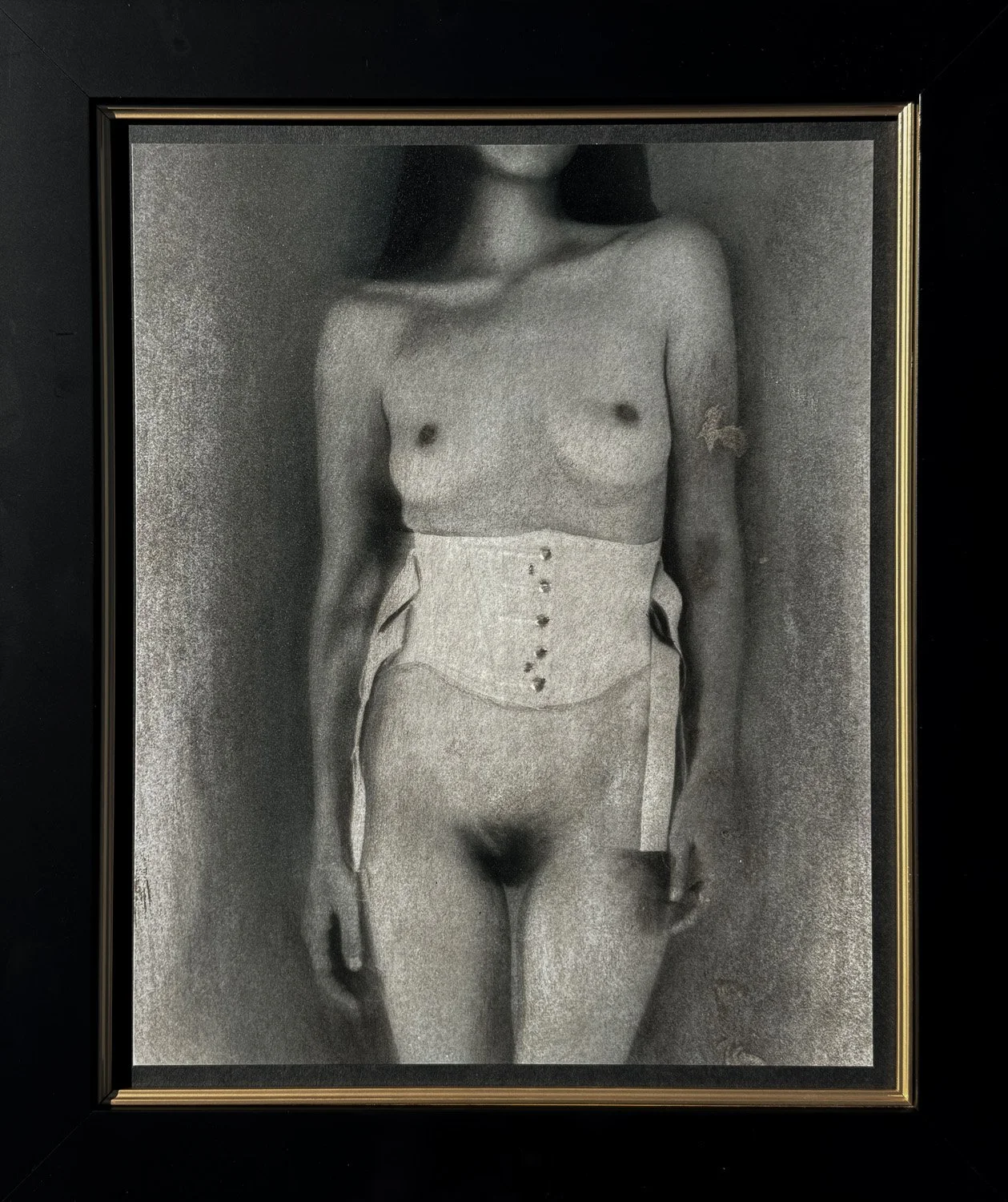 MICHAEL ASH SMITH  THE SADNESS OF LONGING - ELEVEN  Ink transfer, oil, and barite on 300 GSM Arches paper 15 x 12 inches 38.1 × 3O.5 centimeters  $1100   INQUIRE →  