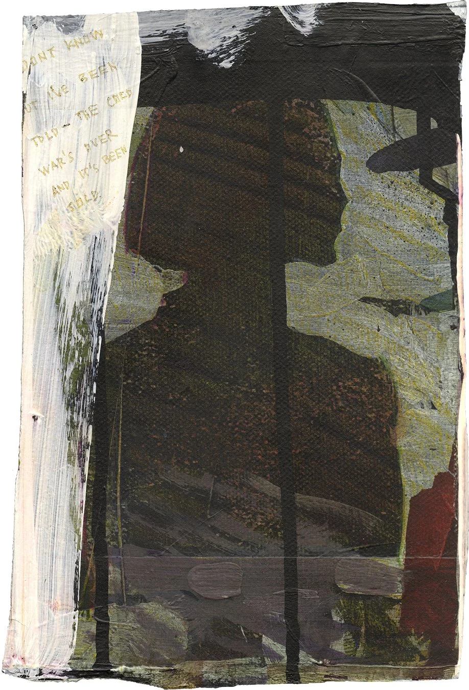 BARRON STOREY  FRAGMENT 19  Ink and acrylic on deconstructed canvas 9 x 5.7 inches (approx.)  $500   INQUIRE →