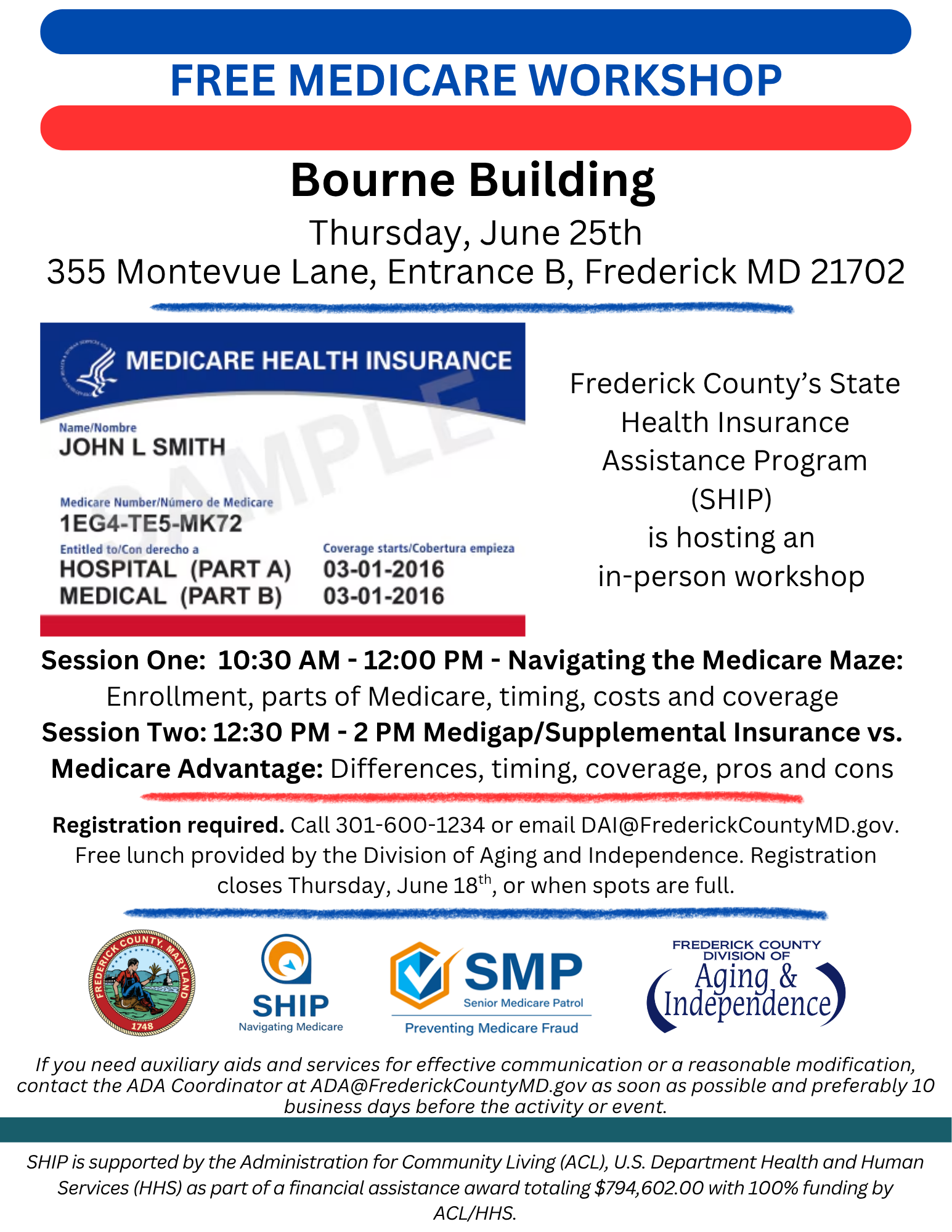 Free Medicare Workshop - Borne Building