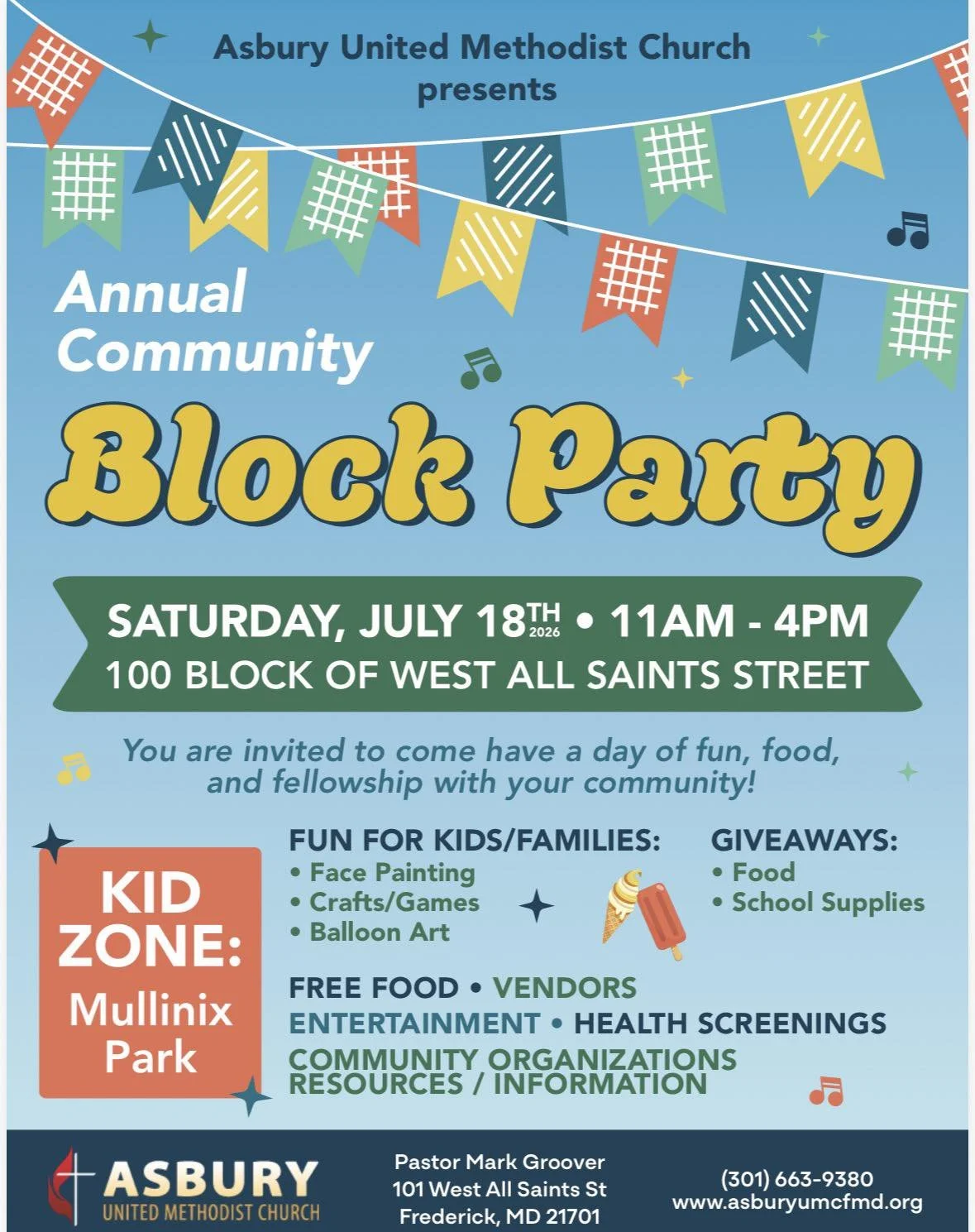Asbury UMC Annual Community Block Party
