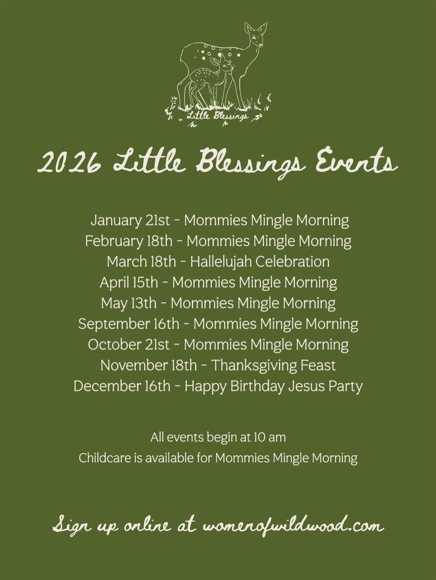 Join us in the foyer for a time of encouragement through fellowship, worship, and an uplifting teaching. We&rsquo;ve carved out this morning just for you! Drop off your little ones in the Children&rsquo;s Ministry and enjoy a warm cup of coffee as yo