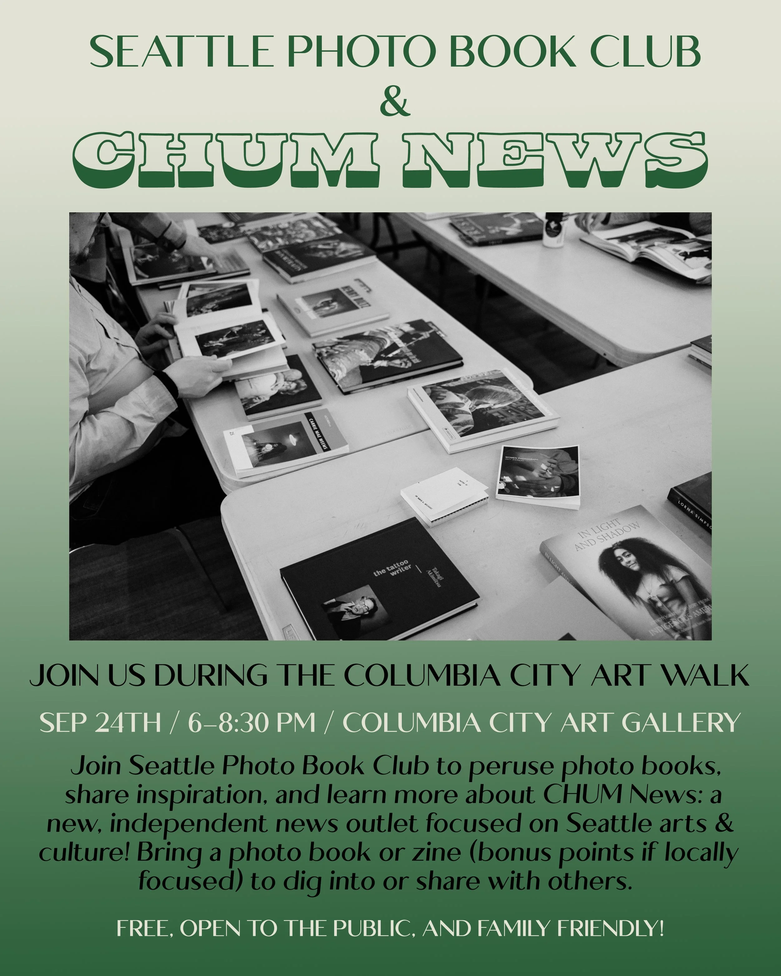 Seattle Photo Book Club with CHUM News @ Columbia City Art Walk