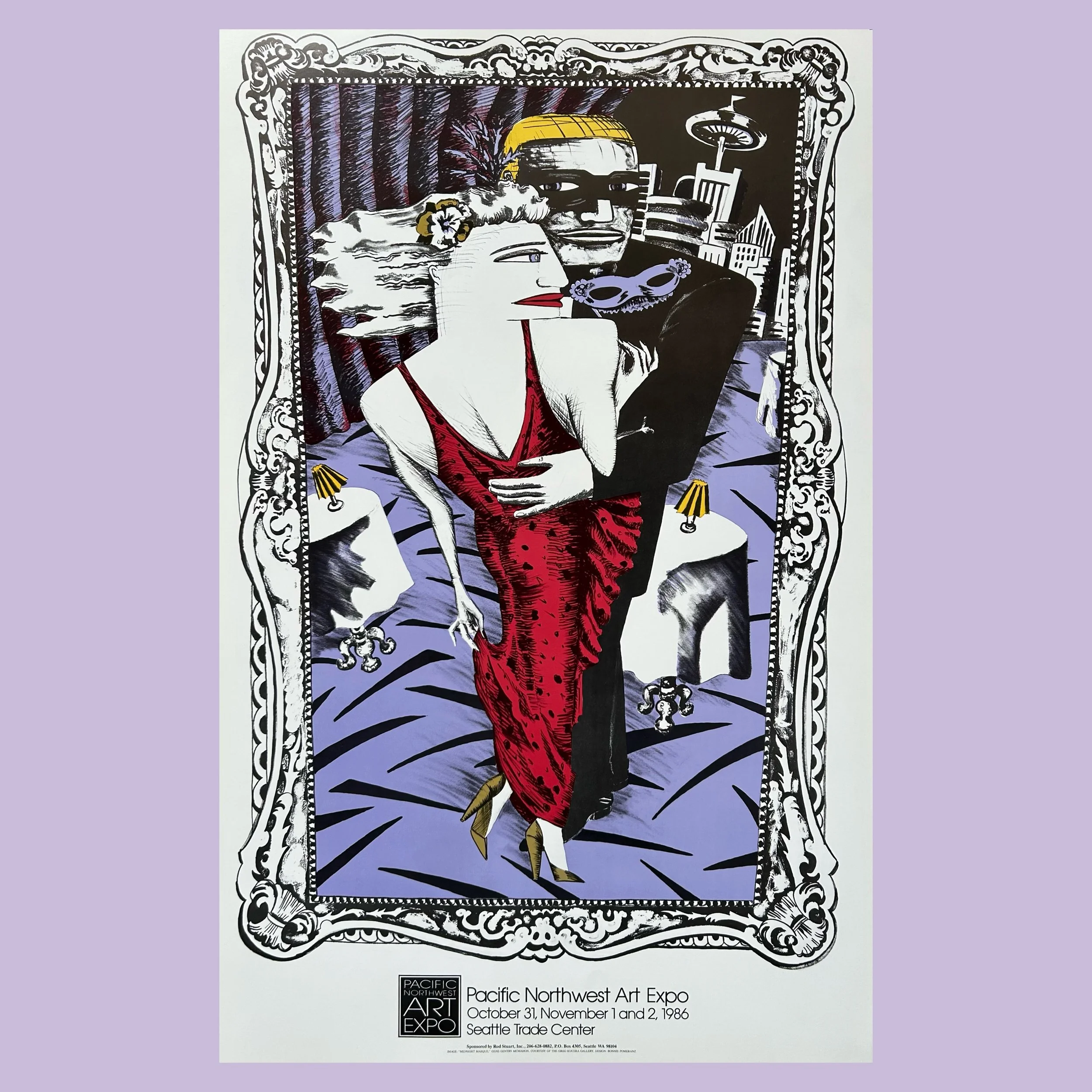 Orcas Paley - Gene Gentry McMahon's 1986 Pacific Northwest Art Expo Poster