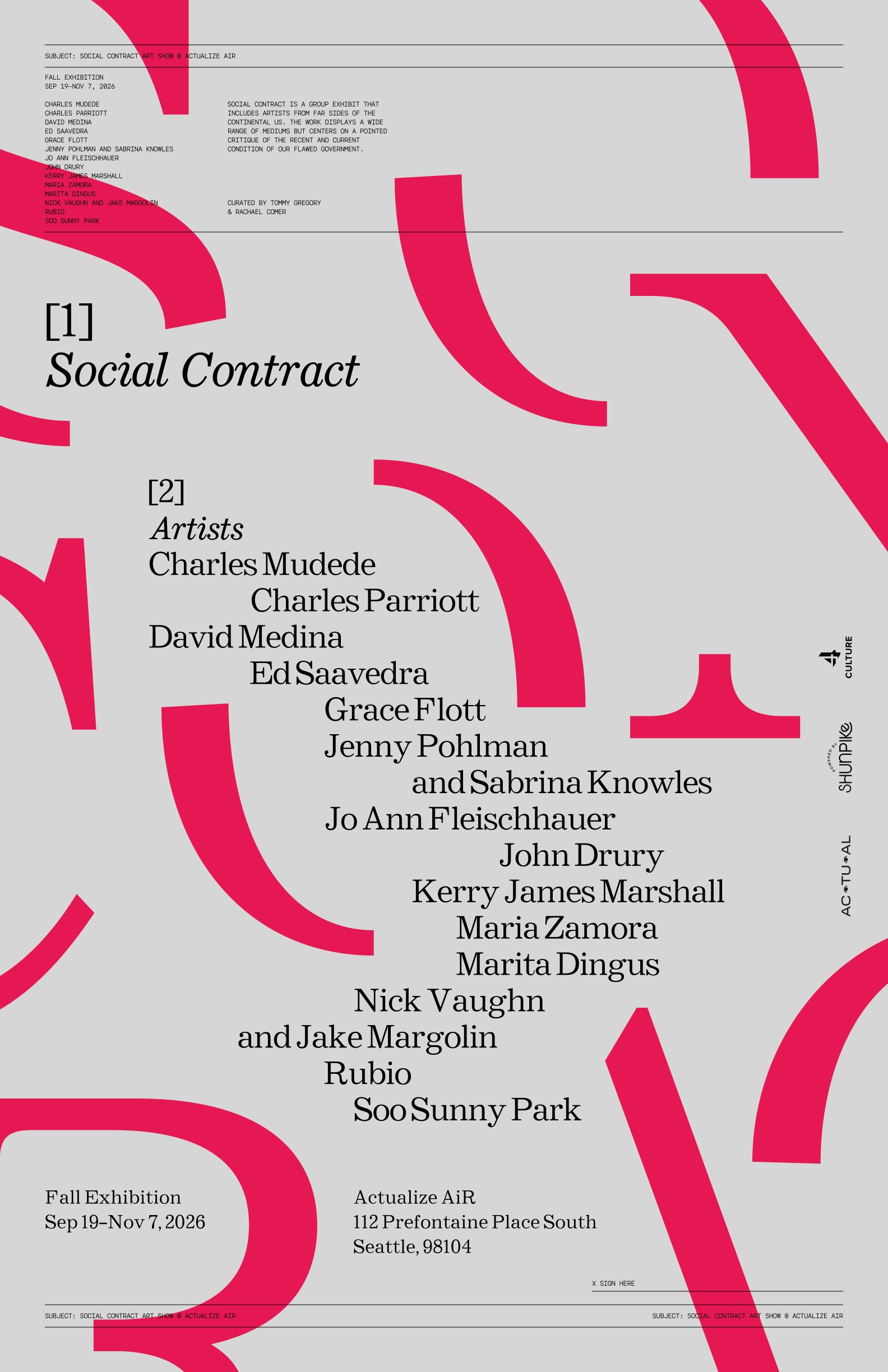Actualize AiR - Social Contract Opening Reception 