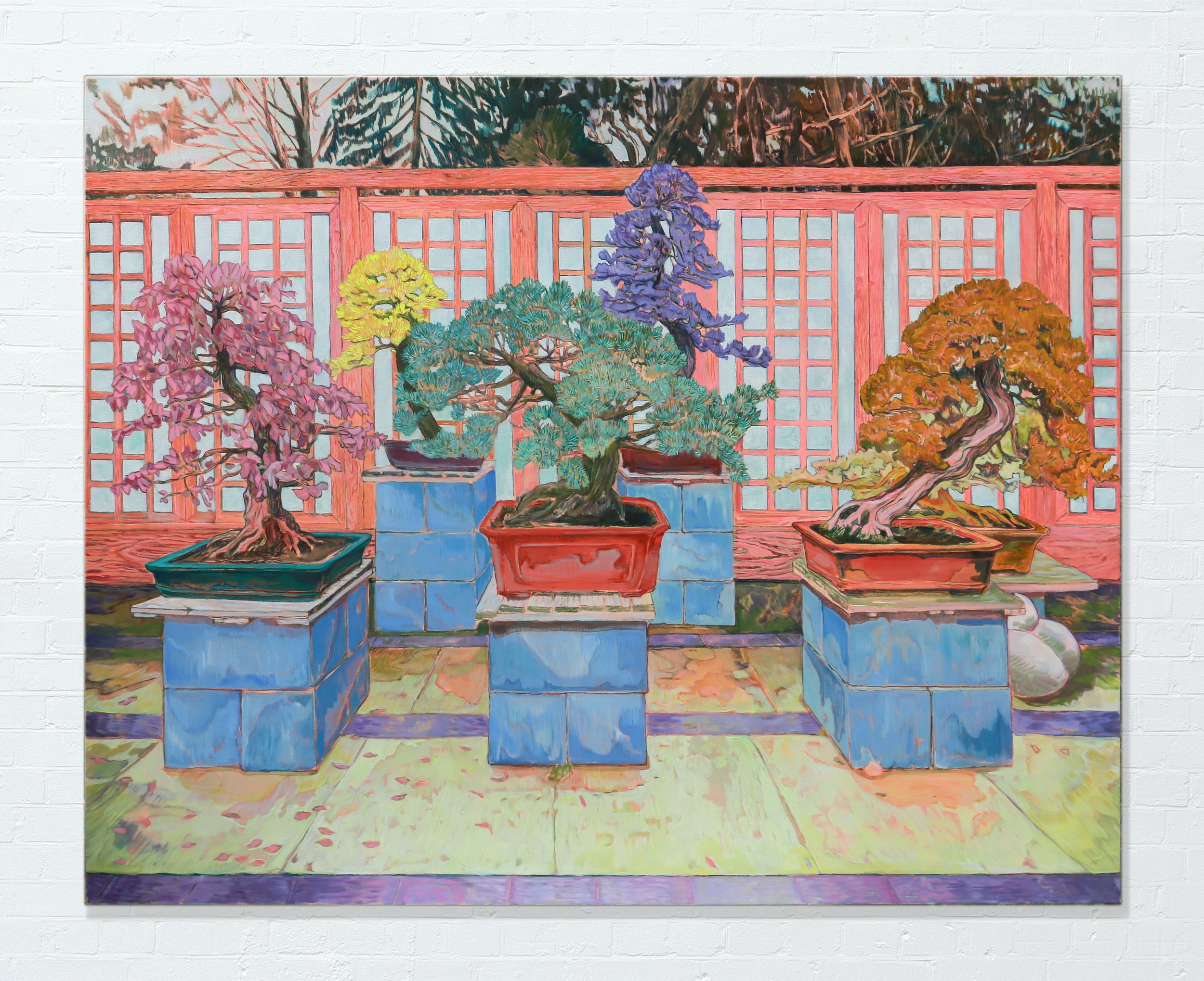 Sophie Baker, 'At Herons Nursery', 2026, óleo sobre lienzo, 122 x 152.5 cm