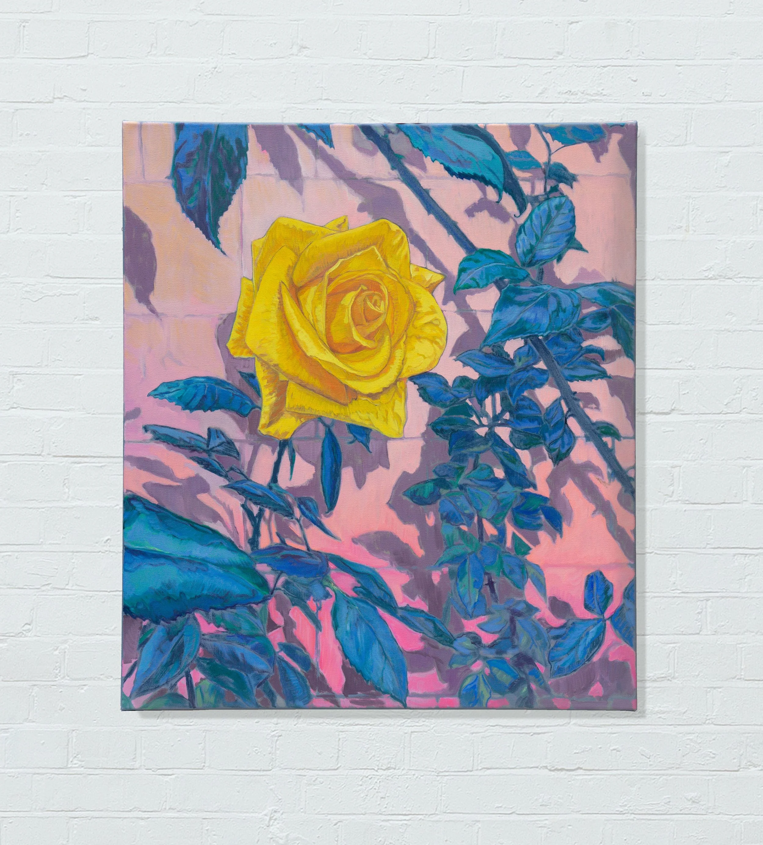 Sophie Baker, 'Plant Portrait (The Yellow Rose)', 2026, óleo sobre lienzo, 80 x 70 cm
