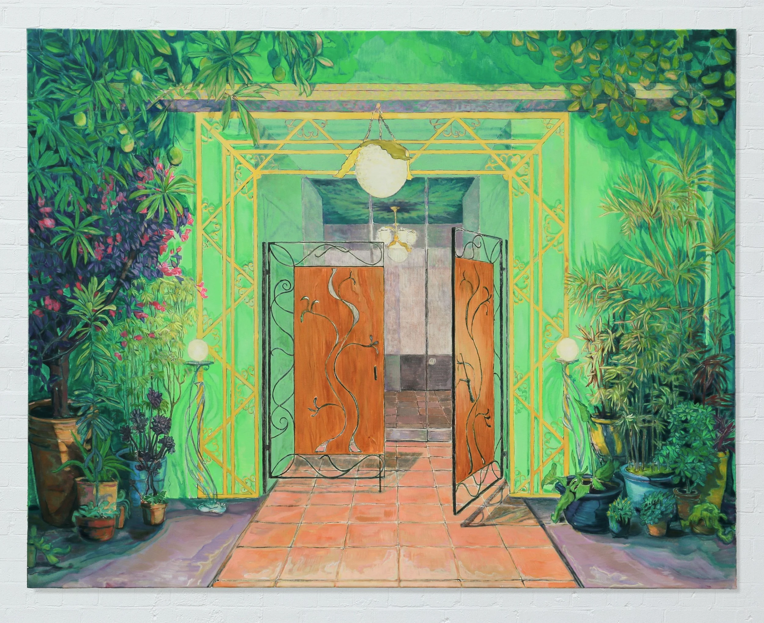 Sophie Baker, 'Threshold (Green)', 2025, óleo sobre lienzo, 150 x 190 cm