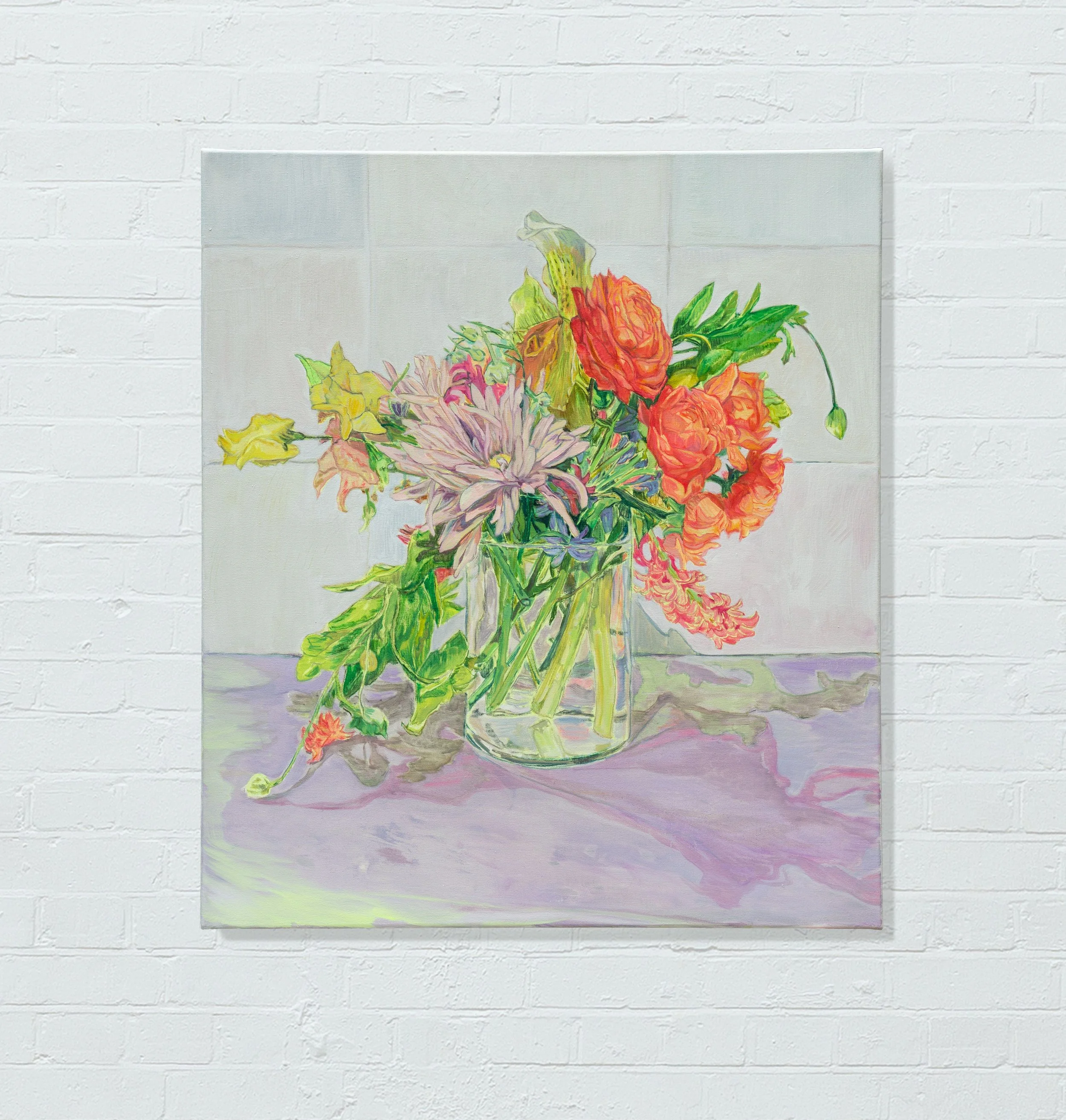 Sophie Baker, 'Plant Portrait (Fading Bouquet)', 2026, óleo sobre lienzo, 80 x 70 cm