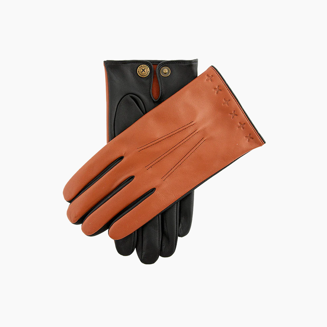 Lando Driving Gloves - Tan and Black