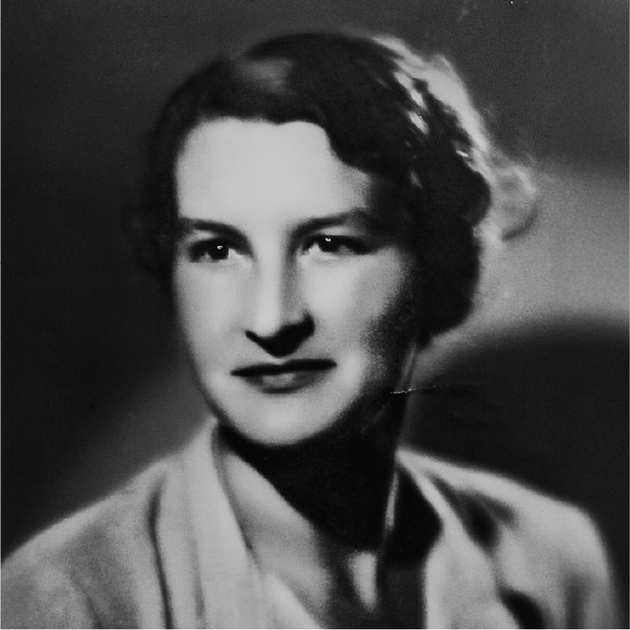 A black and white image of Virginia Hall.