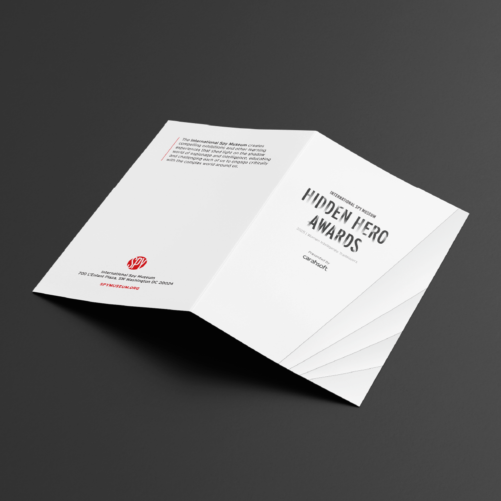 Pages from the printed event program booklet.