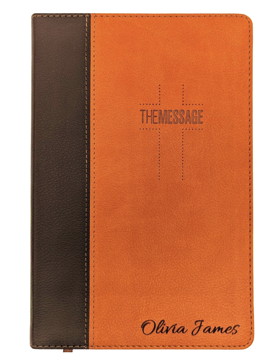 Farm and Posh Personalized Message Bible | The Message Translation | Custom Engraved Name | Deluxe Gift Bible | Contemporary Language Christian Gift