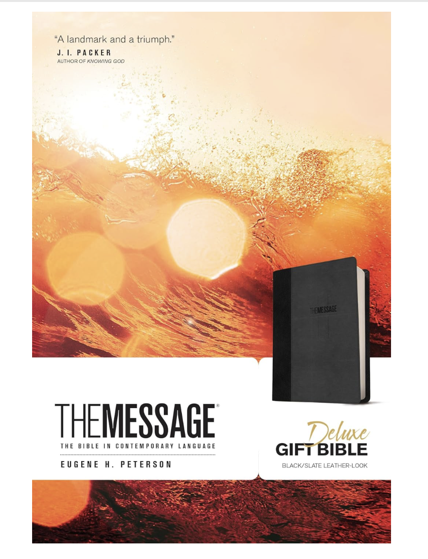 The Message Deluxe Gift Bible (Leather-Look, Black/Slate): The Bible in Contemporary Language