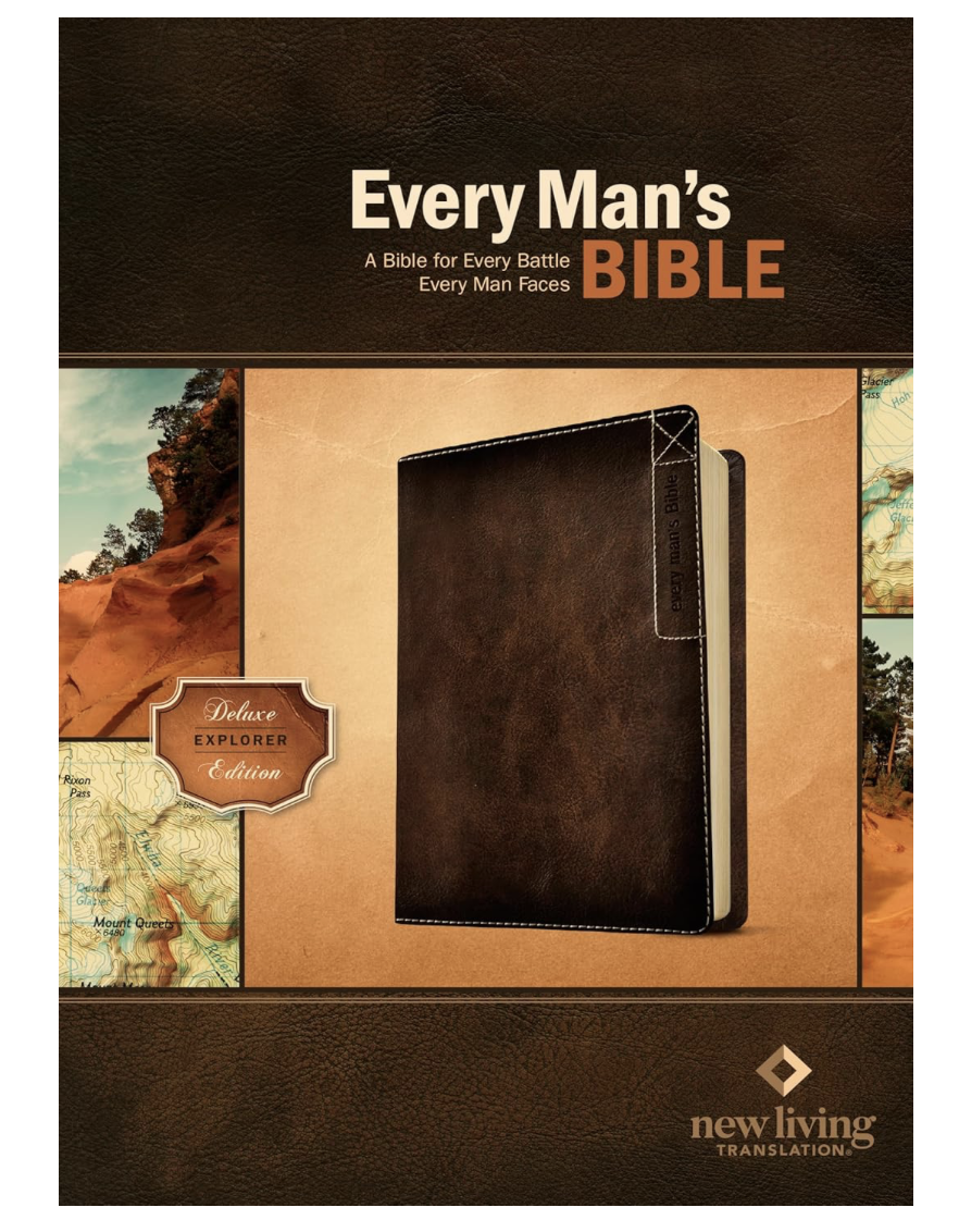 Every Man's Bible: New Living Translation, Deluxe Explorer Edition (LeatherLike, Brown) – Study Bible for Men with Study Notes, Book Introductions, and...