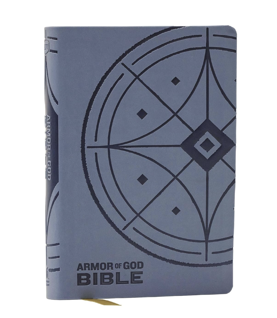 NKJV Armor of God Bible, Blue/Gray Leathersoft (Children’s Bible, Red Letter, Comfort Print, Holy Bible): New King James Version