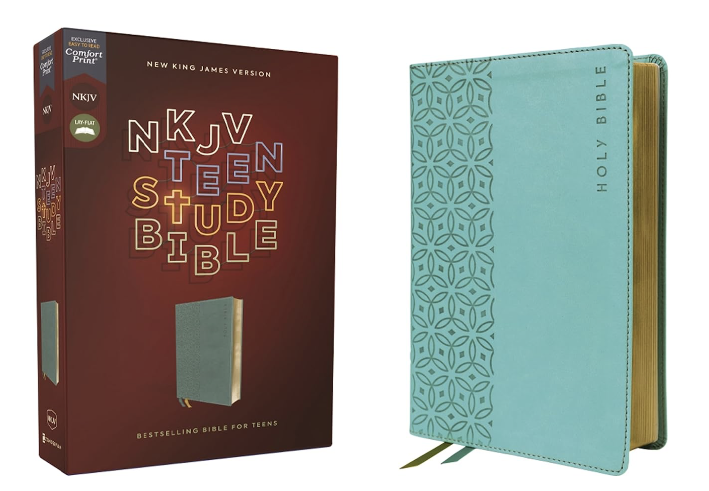 NKJV, Teen Study Bible, Leathersoft, Teal, Comfort Print