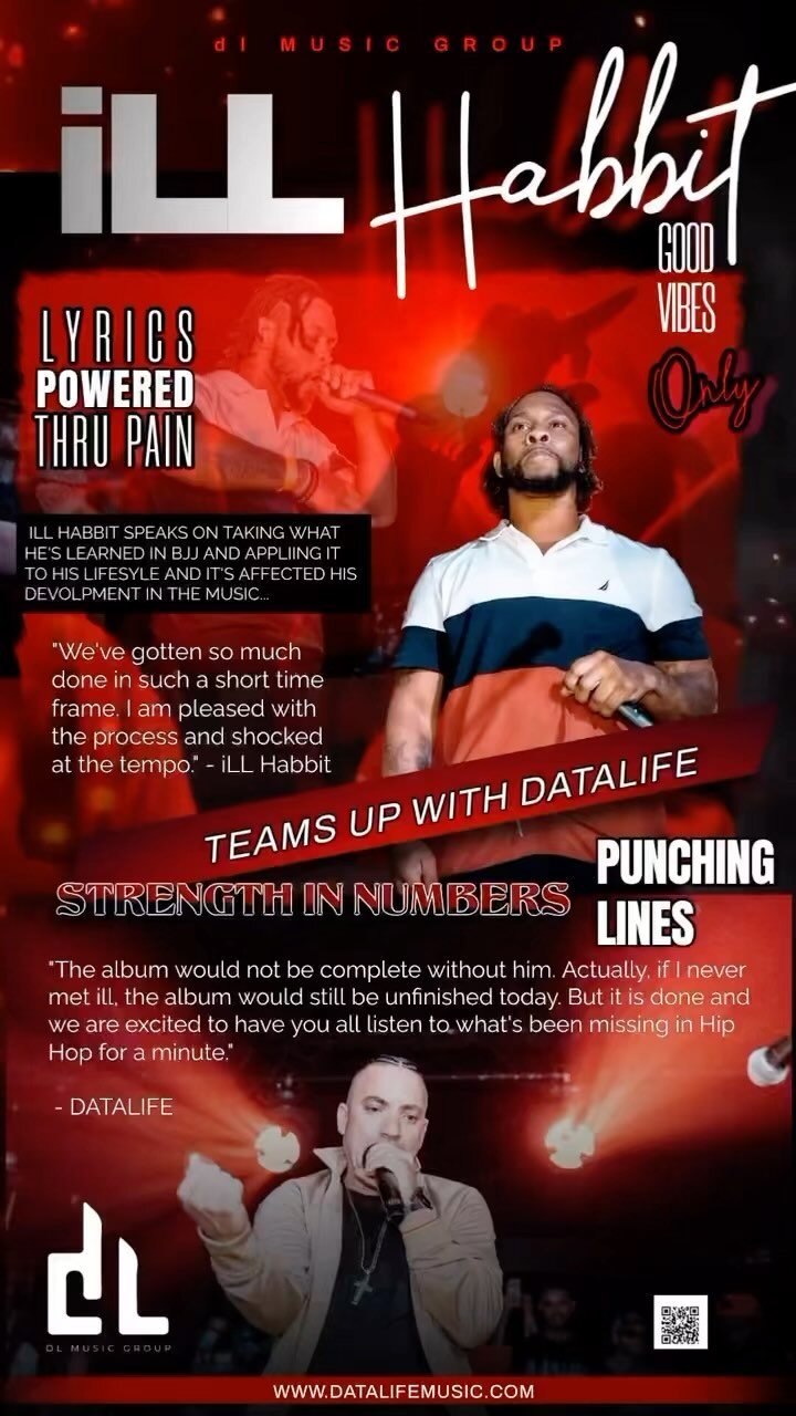 Introducing @illhabbit! This lyrical gladiator has been working behind the scenes with @datalifemusicgroup to bless @datalifemusic’s forthcoming album, “Stregnth In Numbers.” Anyone at the recent show at @ptlnightclub got to meet hi