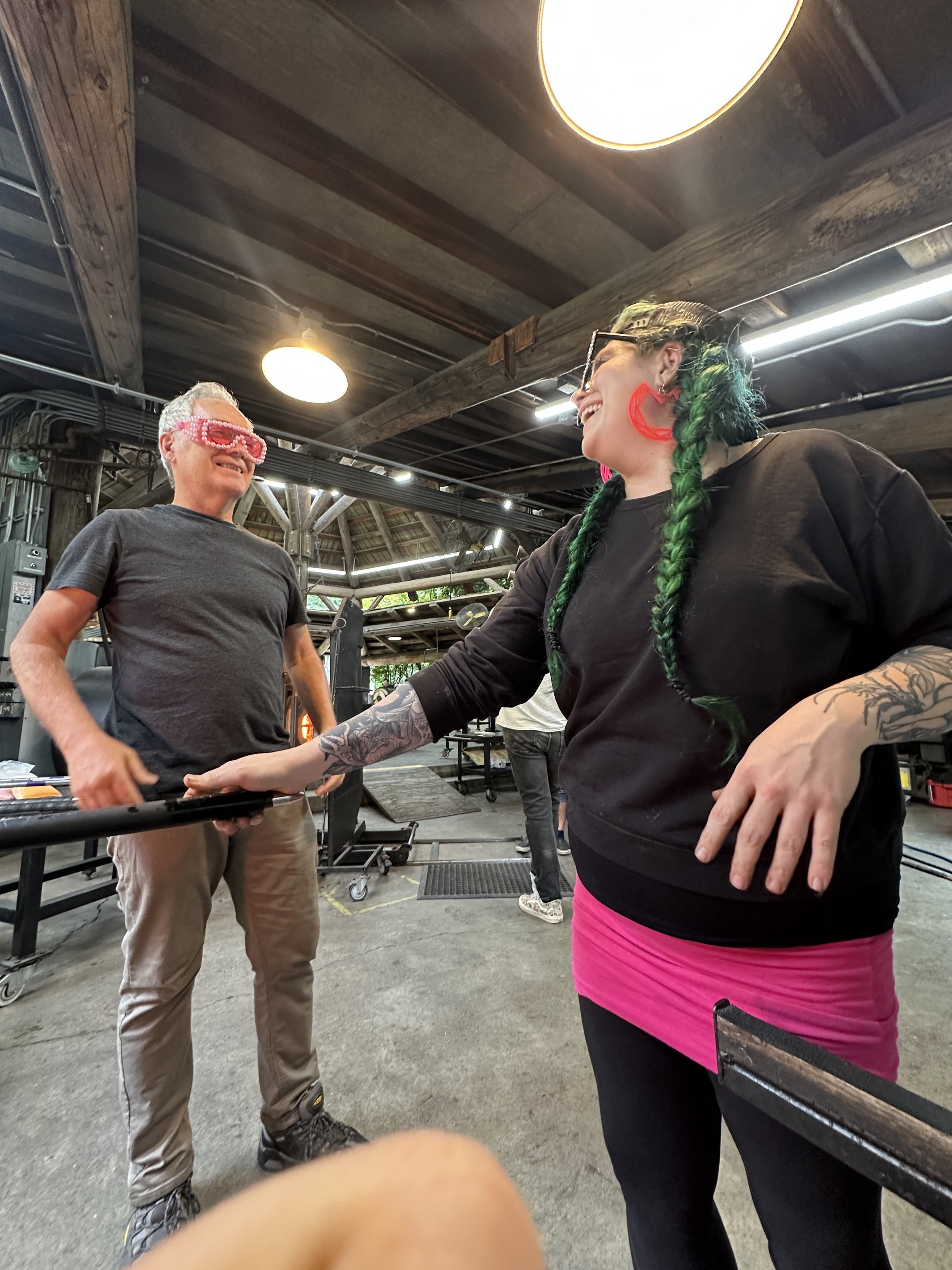 Bri Chesler and the De La Torre brothers at Pilchuck Glass School