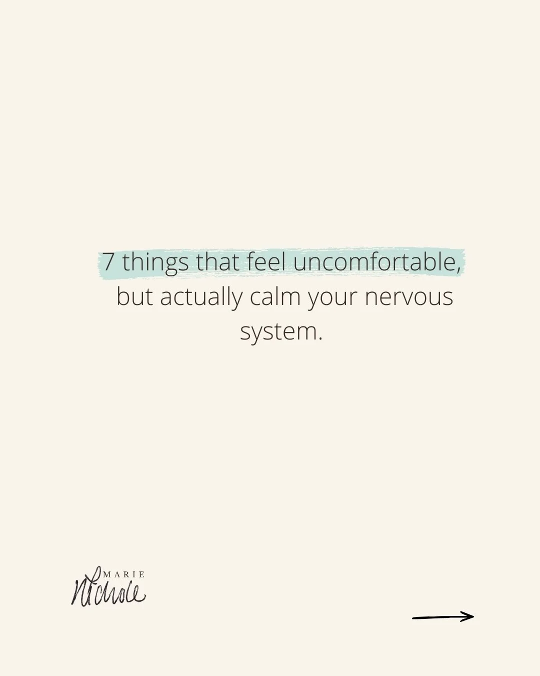 Most people assume that calming down should feel comfortable.

Quiet. Peaceful. Easy.

But for a nervous system that&rsquo;s been living in constant stress mode&hellip; calm can actually feel unfamiliar.. And unfamiliar often feels scary.

That&rsquo