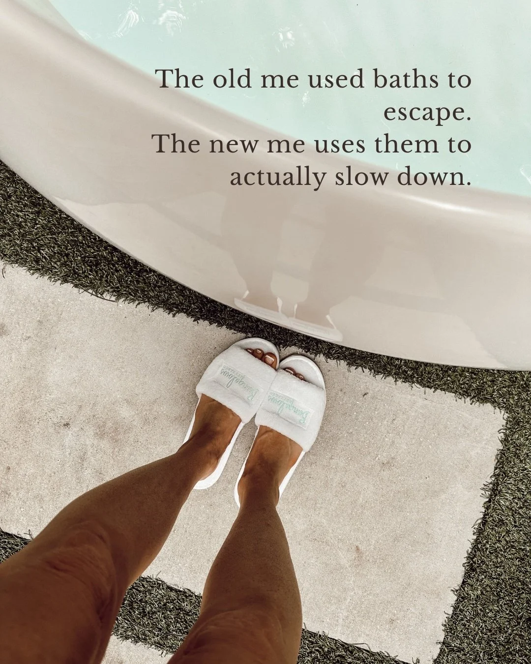 The old me used baths to escape.

I&rsquo;d sit in the water physically still, but mentally running through my entire life the whole time. Thinking. Worrying. Replaying conversations. Planning tomorrow.

My body was physically in the bath, but my bod