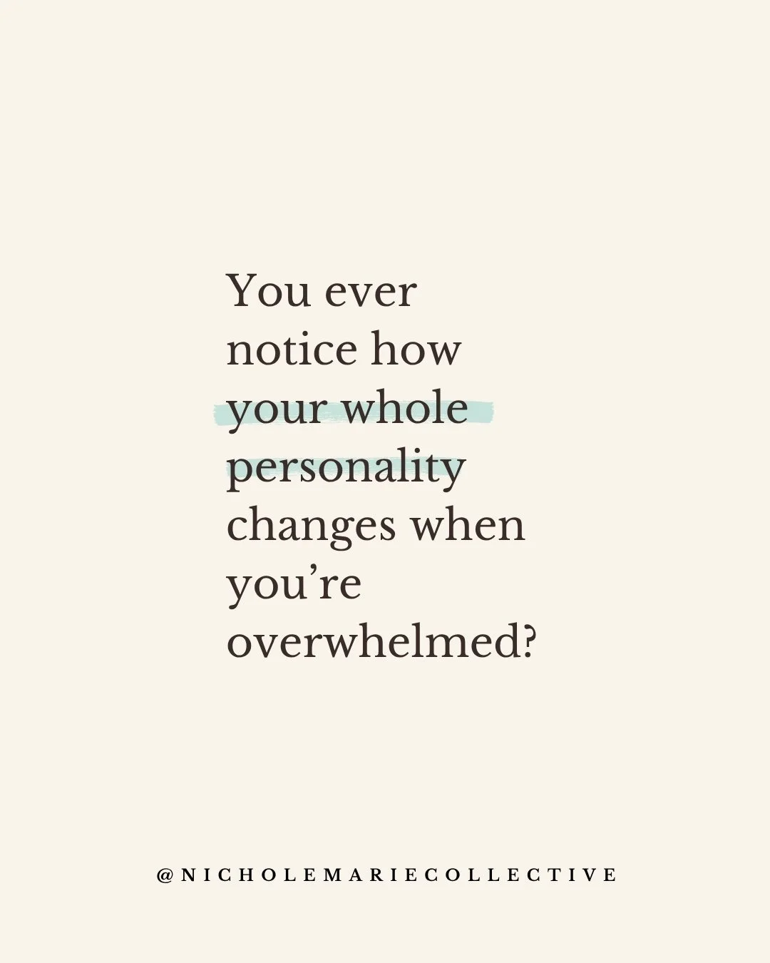 This used to happen to me constantly.

Before events, traveling, having people over, holidays.. really before anything that felt stressful or overstimulating.

I&rsquo;d become irritable, snappy, overwhelmed, emotionally reactive&hellip; and one tiny