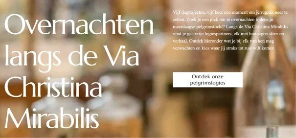 Overnachten op de VIA Christina Mirabilis