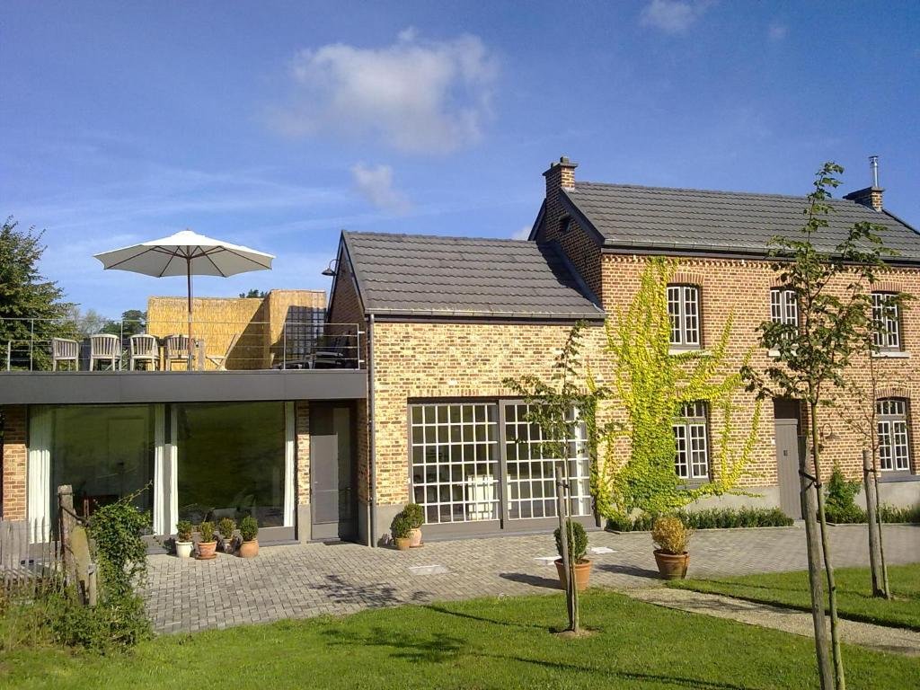 Uitzicht op vakantiewoning De Waterkriek, gelegen in Kuttekoven, één van de 50 mooiste dorpen van Vlaanderen. 