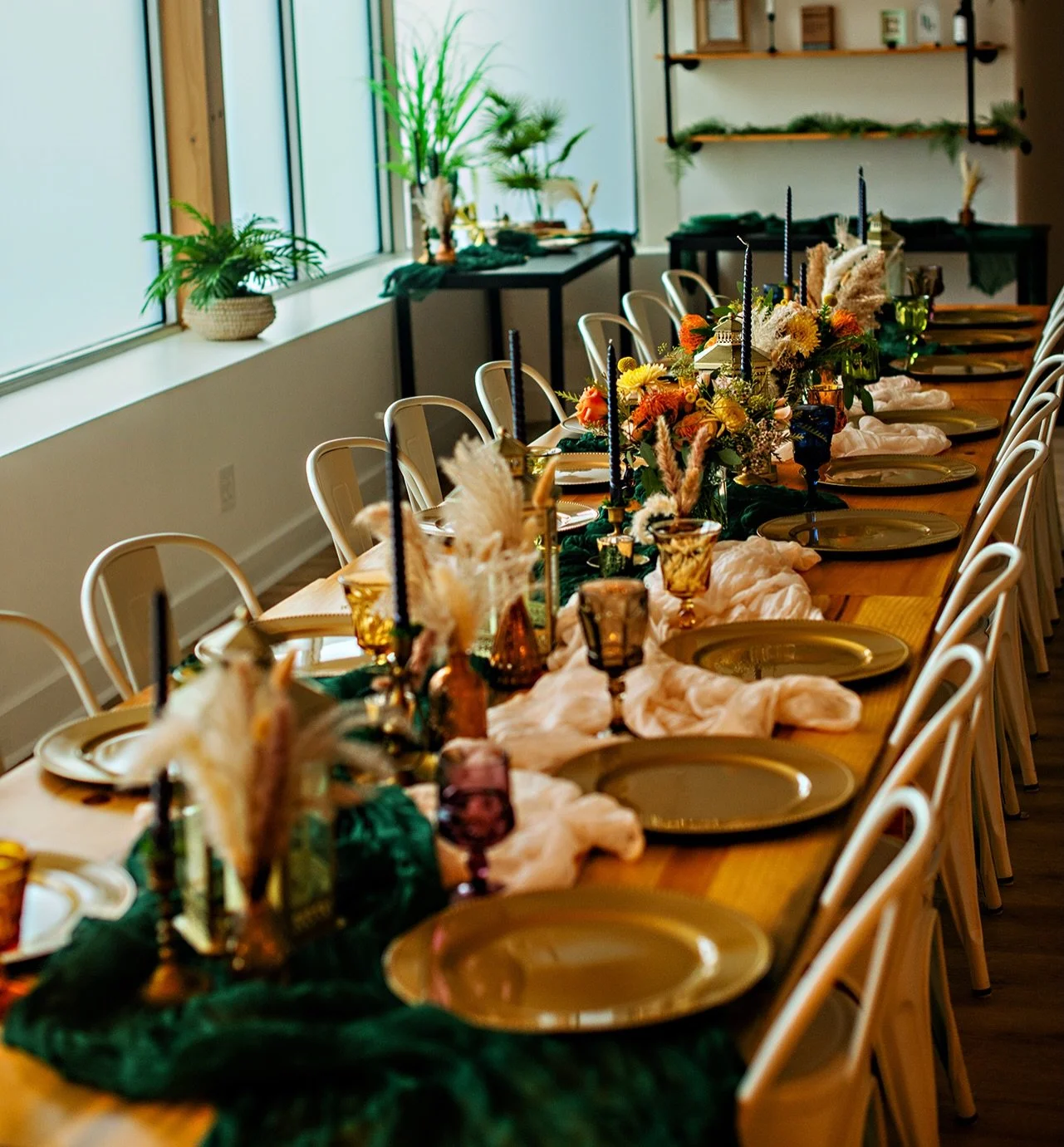 transforming @slate_on_south into a Fairy Garden Reception 🪄 

right beside the ceremony setup, we styled one long dinner table that looked like it belonged in a storybook.

we&rsquo;re talking:  🍃 overflowing floral centerpieces with greenery and 