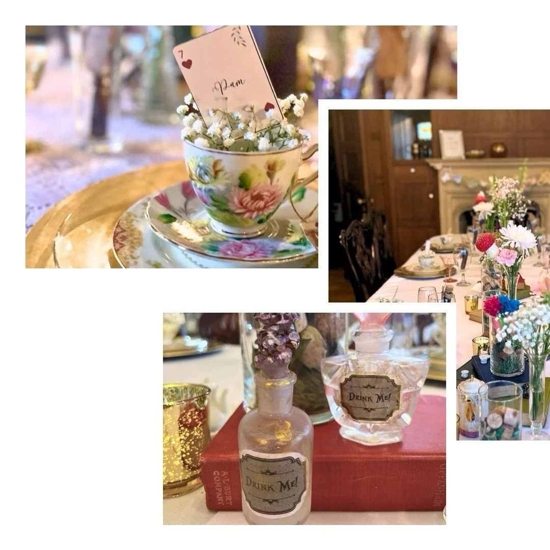 Whether you&rsquo;re dreaming of a tea party bridal shower, a fully themed Alice in Wonderland celebration, or something uniquely your own, we&rsquo;re here to help you create a once-in-a-lifetime core memory for the bride-to-be.

You bring the visio