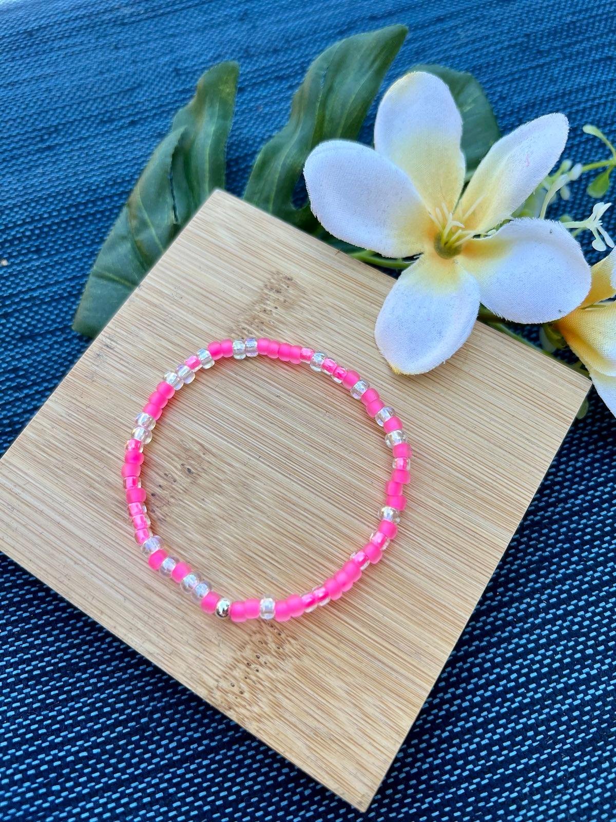 Pink Bracelets Pink Beaded Bracelets