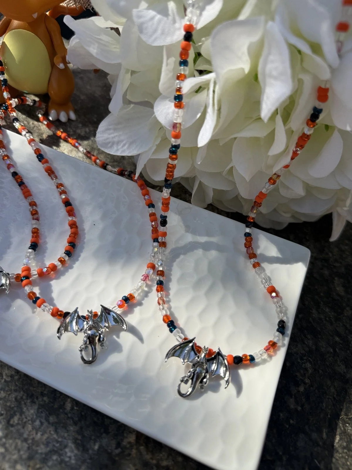 Charizard Necklace, Dragon Necklace, Pokemon Jewelry, Pokemon Necklace, Charizard Gifts, Dragon Jewelry, Fire Type Gifts, Charizard Choker