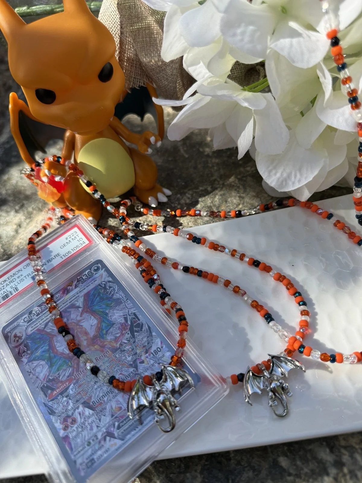 Charizard Necklace, Dragon Necklace, Pokemon Jewelry, Pokemon Necklace, Charizard Gifts, Dragon Jewelry, Fire Type Gifts, Charizard Choker
