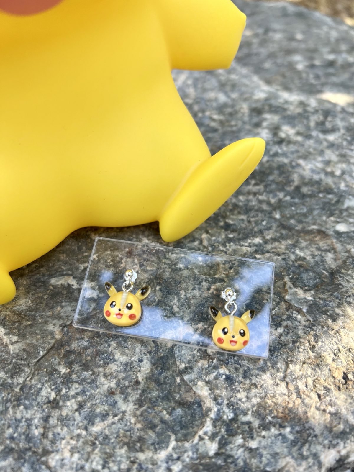 electric type pokemon pikachu stud earrings