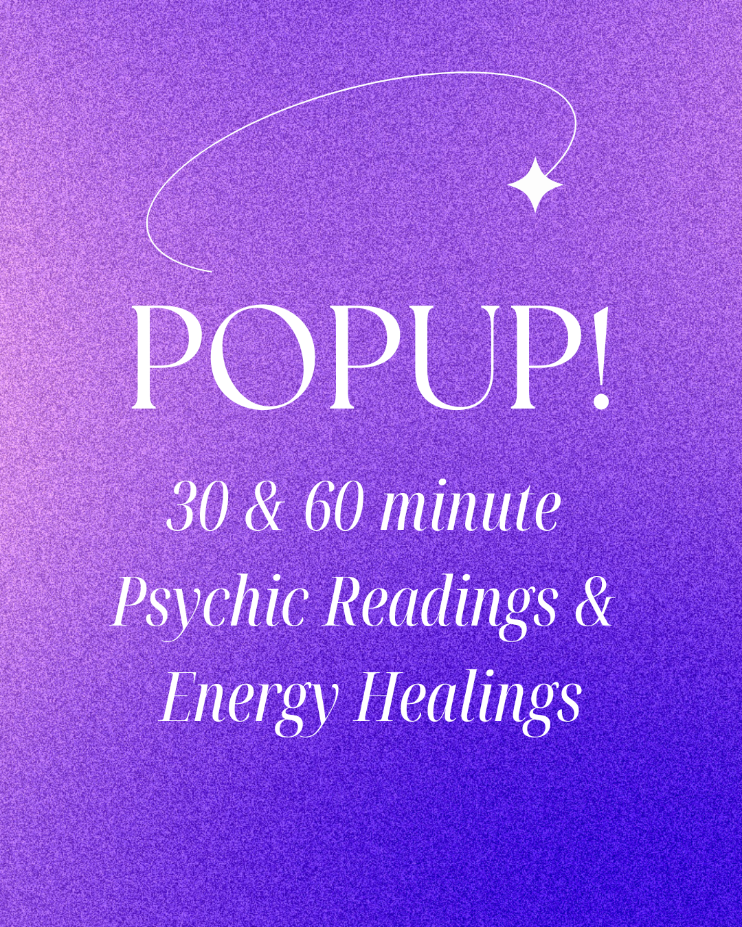 POP UP | Psychic Readings &amp; Energy Healings 