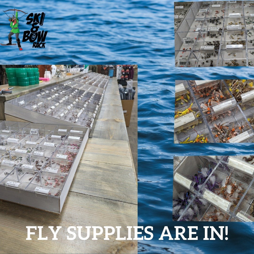 The new fly table is up and stocked for the season!  We have all the fly supplies you need for our local waters.  Looking to learn or improve your skills, ask about our guided fishing trips and get yours booked before the summer rush hits!
.
.
.
.
.
