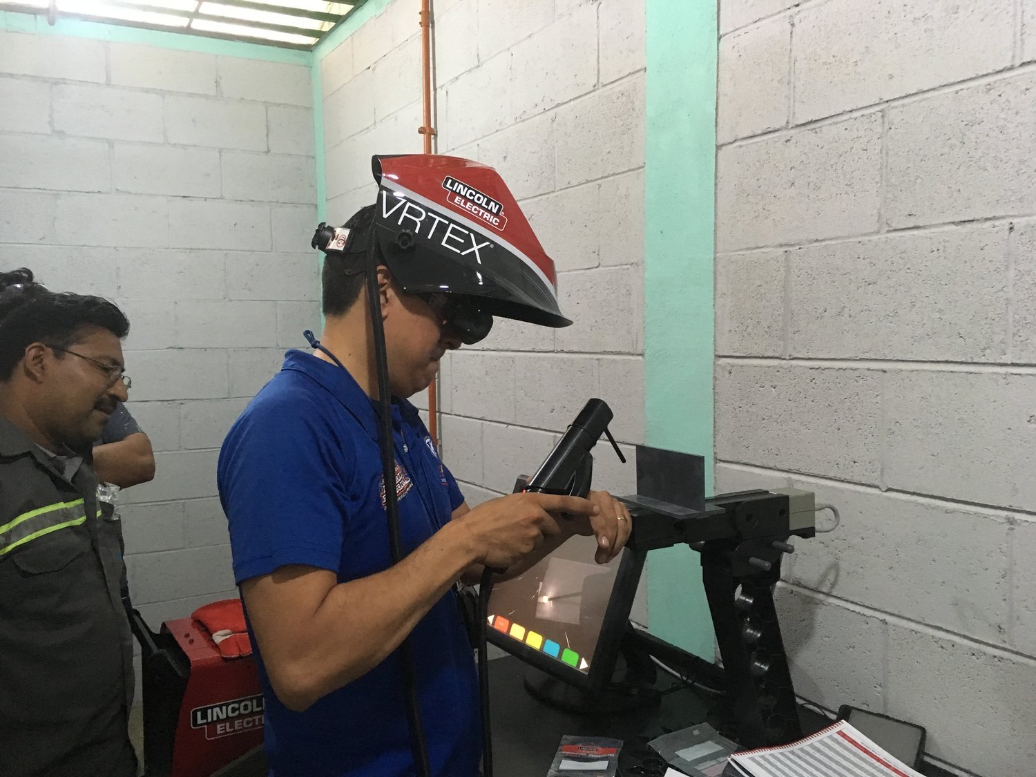 Student welding