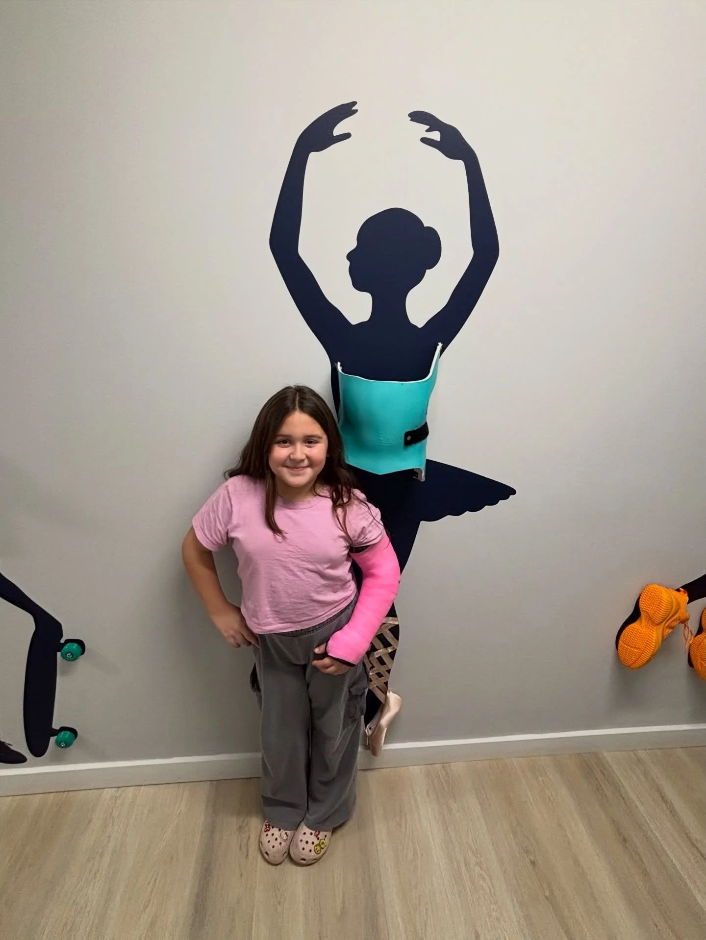 This little dancer will be back on stage before you know it! #pediatricorthopedics #dancer #cast #kidsorthonj