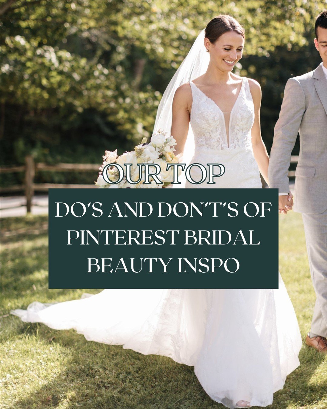 👇 Read this before you run to Pinterest for your bridal beauty inspo 

Pinterest is an incredible tool for inspiration, and we encourage our brides to use it! But there are a few caveats when seeking out hair and makeup inspiration

Don't...
❌ Save 