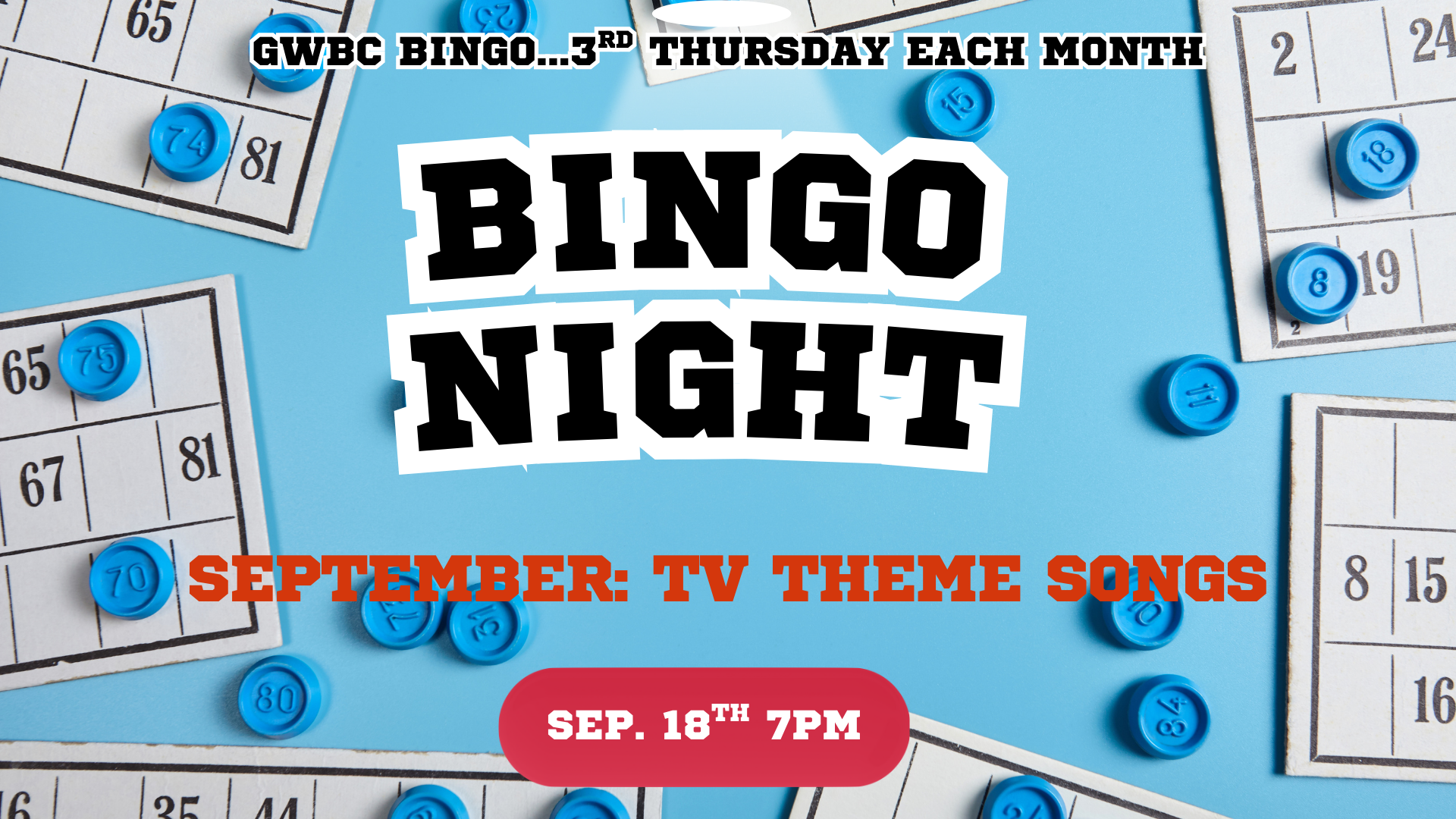 GWBC September Bingo