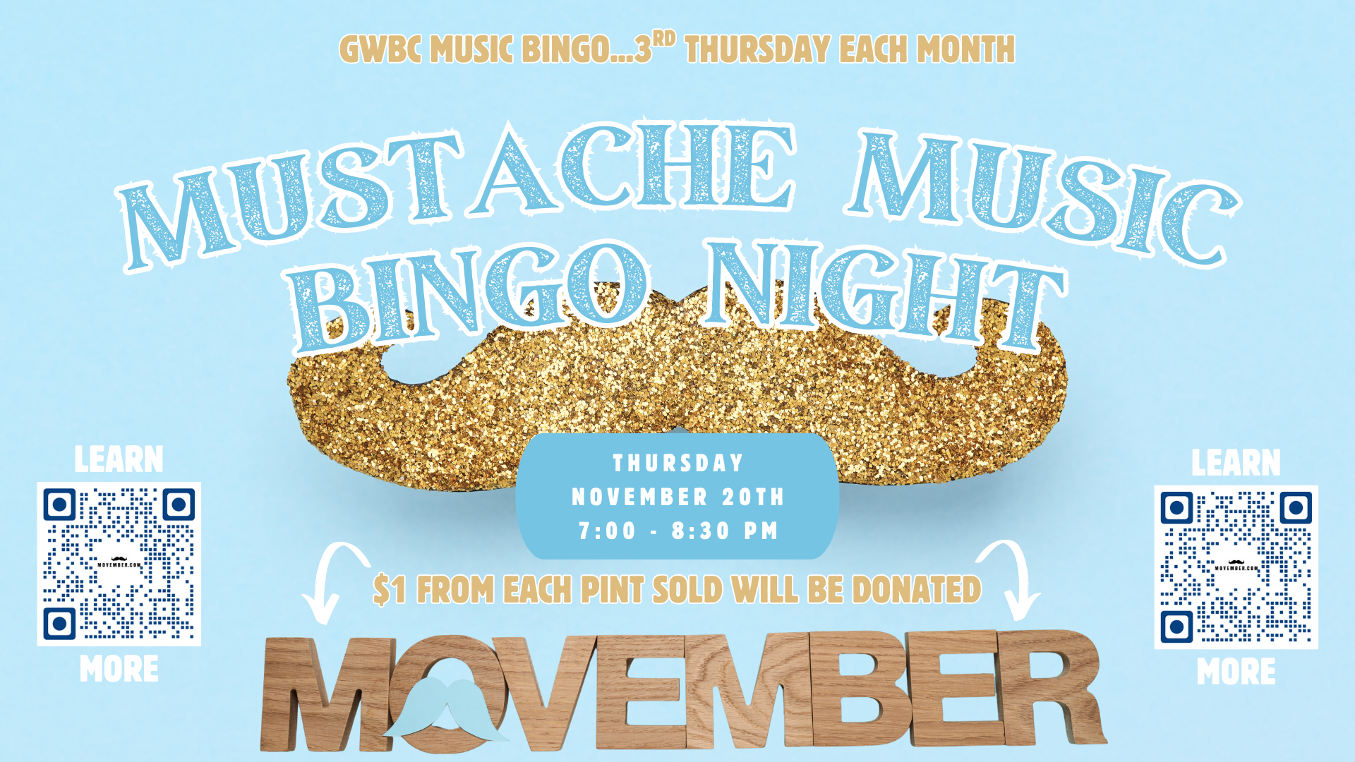 GWBC Music Bingo: Mustache Music