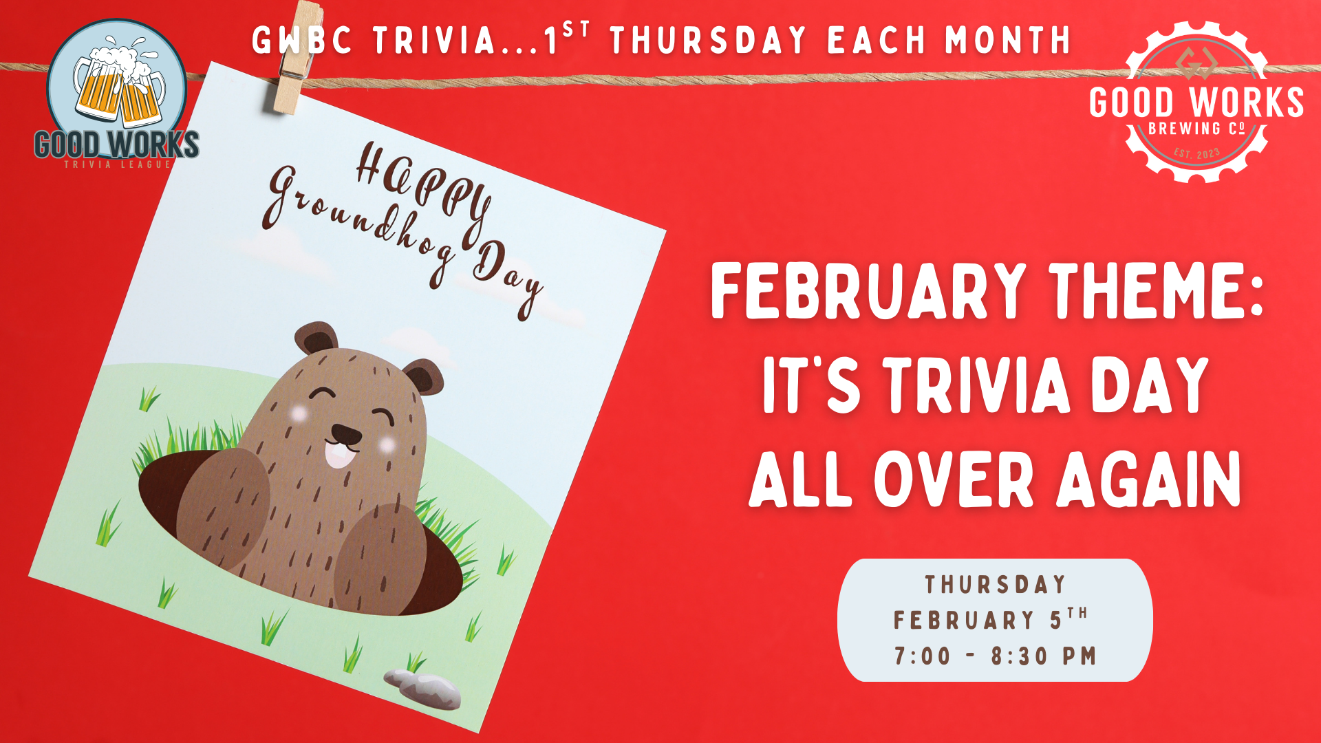 GWBC February Trivia: It's Trivia Day All Over Again